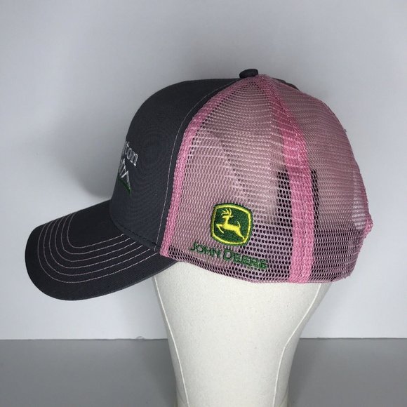 Women's Cap Hat Gray Pink Washington Tractor Snapback Mesh New - Picture 8 of 11